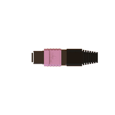 Buen precio Conector MPO MTP con botón de cinta abrazadera de 3,0 mm con conector de 12 núcleos OM4 meganta en línea