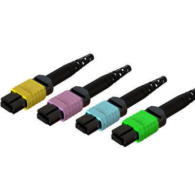 Baja pérdida de inserción MPO Conector de fibra óptica 3.0 60mm 12/16/24 Núcleos Hombre Hembra
