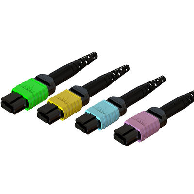 Estabilidad a altas temperaturas MPO Conector de cable de parche de fibra para comunicación de fibra