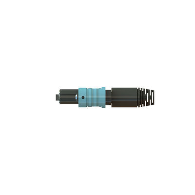 Buen precio 43mm 16 núcleos Mini MPO Conector de fibra óptica para fibra de cola de cerdo con ferrule de cerámica en línea