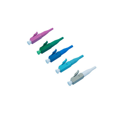 Conector de fibra óptica simple APC/PC LC compatible con tapones de plástico