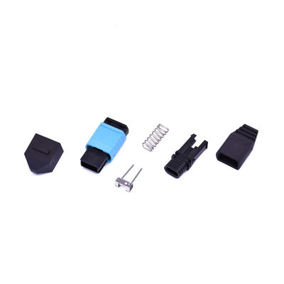 MPO 5.0mm Conector de fibra óptica con cinta desnuda Botón 12/24 Core Ferrule Jack de fibra